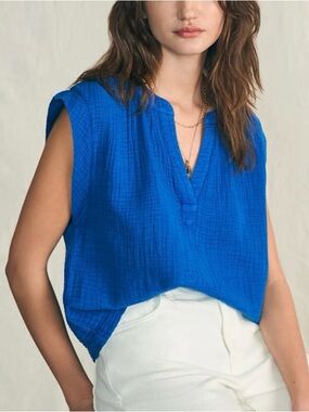 Faherty Dream Cotton Gauze Dylan Top